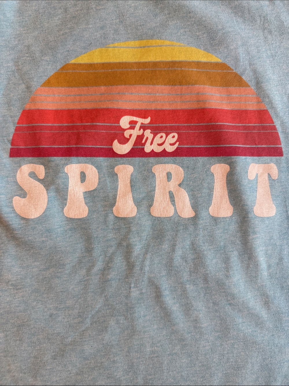 Matilda Jane (435) Light Blue Free Spirit Graphic Ringer Tee Sz 12 VGUC - Picture 4 of 10